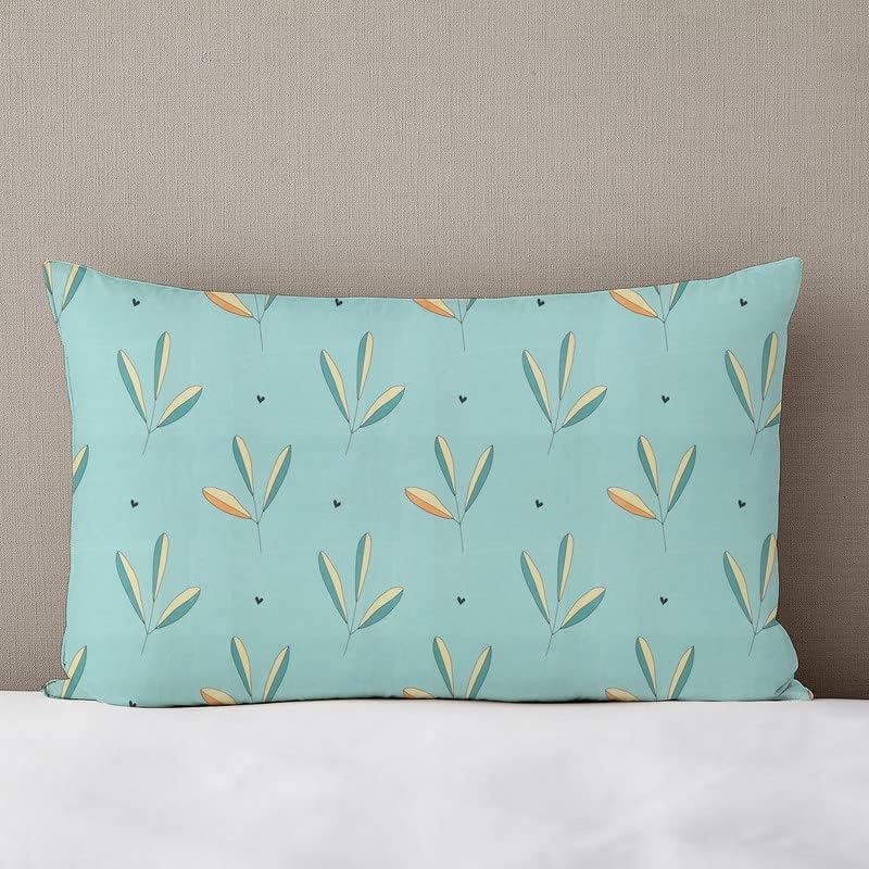 BSB بي إس بي هوم طقم ملاية سرير مزدوجة فاخرة مع 2 غطاء وسادة - 160 TC ميكروفايبر فائق النعومة - قابلة للتنفس وخالية من التجاعيد - 3 قطع | أخضر فاتح وأكوا - Image 2