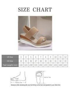 Women's Open Toe Wedge Sandals, Comfortable Platform Sandals, Espadrilles Ankle Strap Buckle Elastic Shoelaces Cork Summer Casual Sandals for Women, Khaki - pzsku/Z3CC49C21B10680493957Z/45/_/1713754649/b046c5e3-eb01-4c9d-8ee1-9c02305085c2