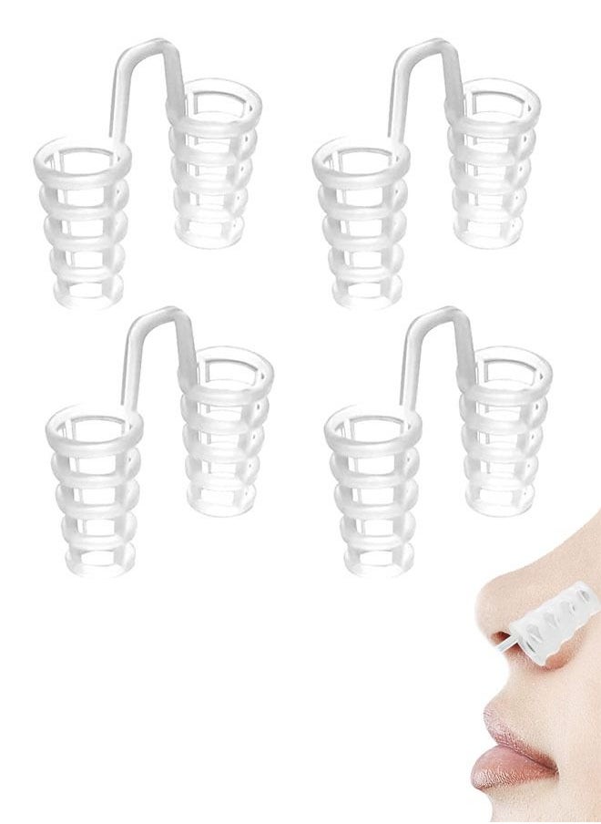 Generic - 4 Pieces Anti Snoring Devices, Anit-Snore Nasal Dilator Sinus Relief Cones Soft Silicone Snore Silencer for Travel and Home (White) - Image 1
