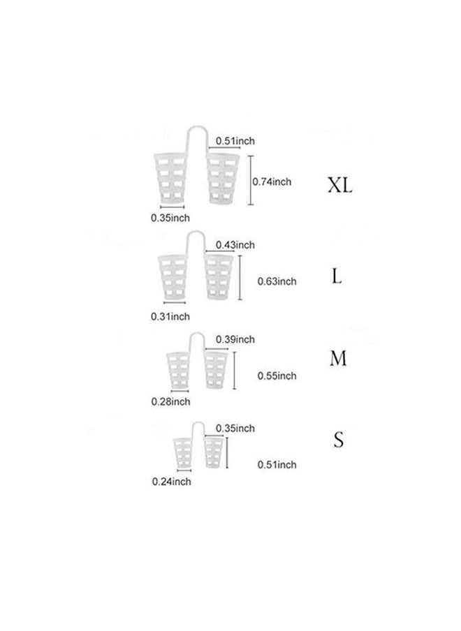 Generic - 4 Pieces Anti Snoring Devices, Anit-Snore Nasal Dilator Sinus Relief Cones Soft Silicone Snore Silencer for Travel and Home (White) - Image 1