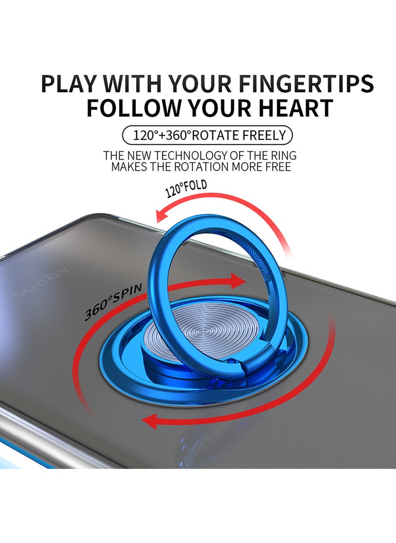 Generic - Compatible with Sony Xperia Ace3 phone case ace iii electroplating transparent case, metal ring magnet for car mount soft TPU shockproof - Image 1