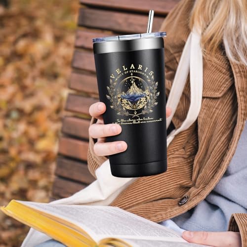 BIRGILT Velaris City of Starlight Tumbler 20oz - Velaris Acotar Gift for Best Friend - Acotar Merch Gifts for Bookish, Bookworms - Book Lovers Gifts for Women, Men - Court of Thorns and Roses Cup - Image 5