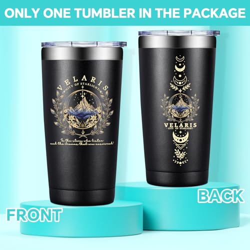 BIRGILT Velaris City of Starlight Tumbler 20oz - Velaris Acotar Gift for Best Friend - Acotar Merch Gifts for Bookish, Bookworms - Book Lovers Gifts for Women, Men - Court of Thorns and Roses Cup - Image 2