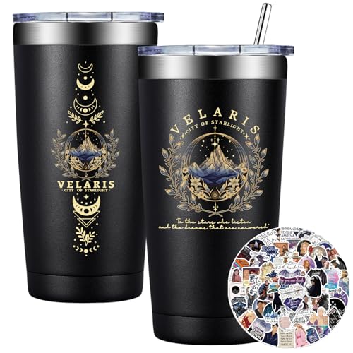 BIRGILT Velaris City of Starlight Tumbler 20oz - Velaris Acotar Gift for Best Friend - Acotar Merch Gifts for Bookish, Bookworms - Book Lovers Gifts for Women, Men - Court of Thorns and Roses Cup - Image 1