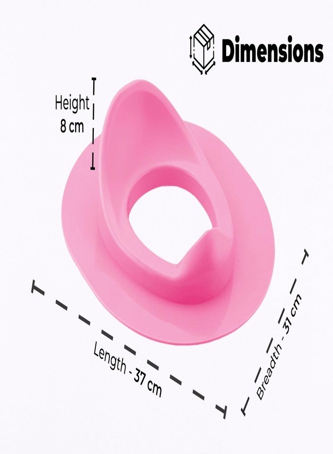 MOLTRES - Baby Potty Toilet Seat for baby Kids Boys And Girls Potty Training, Fits Round & Oval Toilets, Non-Slip with Splash Guard Potty Seat (Pink) - Image 2