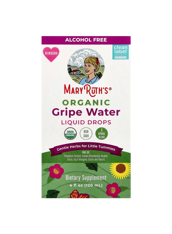 MaryRuth's Organic Gripe Water Liquid Drops Newborn+, 4 fl oz (120 ml) - Image 1