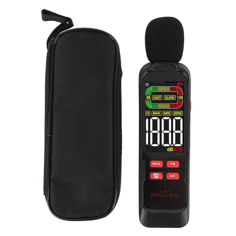 كاشف ديسيبل الضوضاء، ZL-82A مقياس مستوى الصوت بترجيح A/C، مقياس ضوضاء بشاشة LCD - Image 1