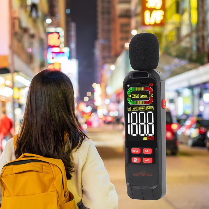 كاشف ديسيبل الضوضاء، ZL-82A مقياس مستوى الصوت بترجيح A/C، مقياس ضوضاء بشاشة LCD - Image 3