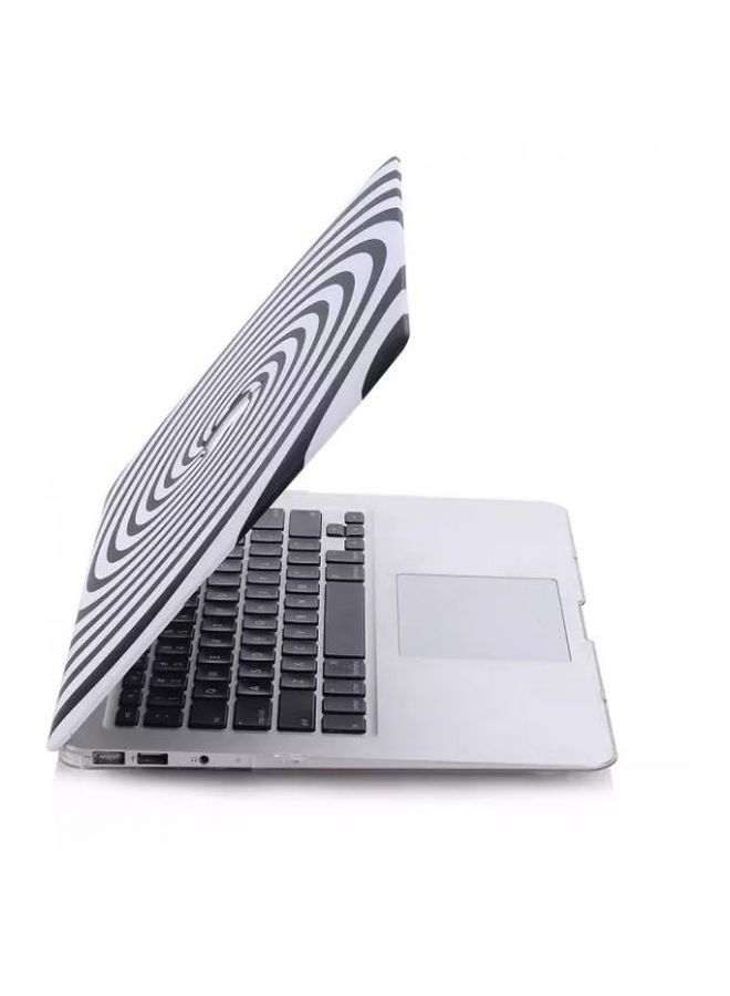 NIBEMINENT Hard Case Cover For Apple MacBook Pro Retina 15.4-Inch White/Black - Image 3