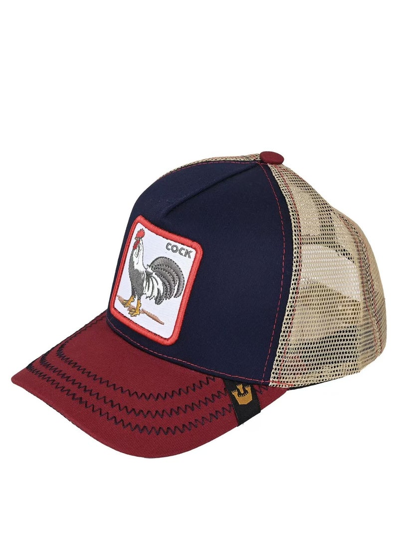 Goorin Bros Color blocked rooster embroidered baseball cap 
