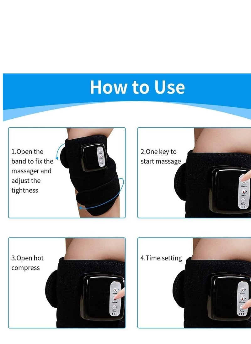DUNISO - Knee massager heated knee pads, vibration massage and heating modes, heated wrist pads with massager to relieve knee pain, and relaxed knees, elbows, and shoulders to relieve pressure - Image 1