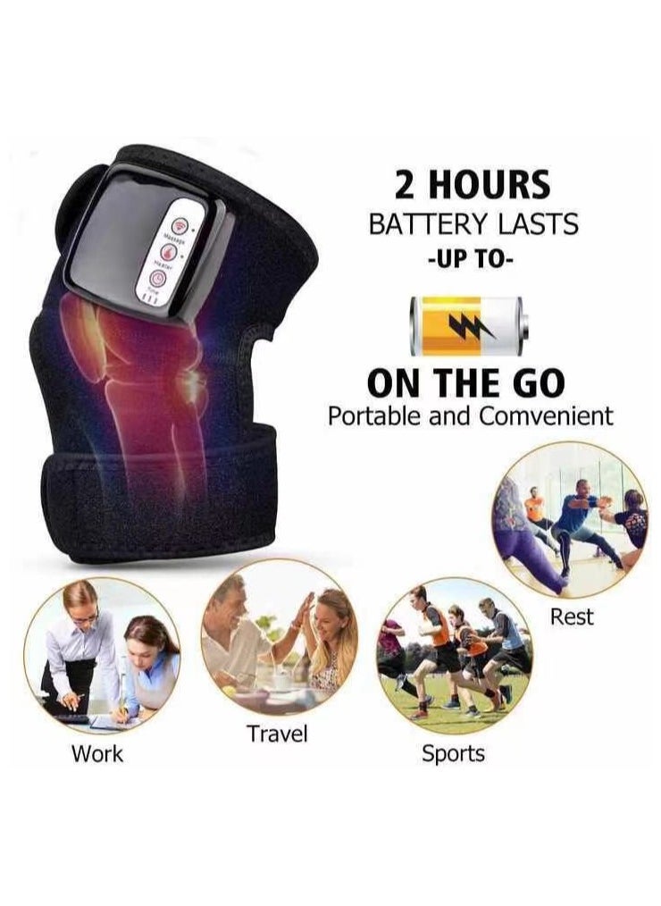 DUNISO - Knee massager heated knee pads, vibration massage and heating modes, heated wrist pads with massager to relieve knee pain, and relaxed knees, elbows, and shoulders to relieve pressure - Image 1