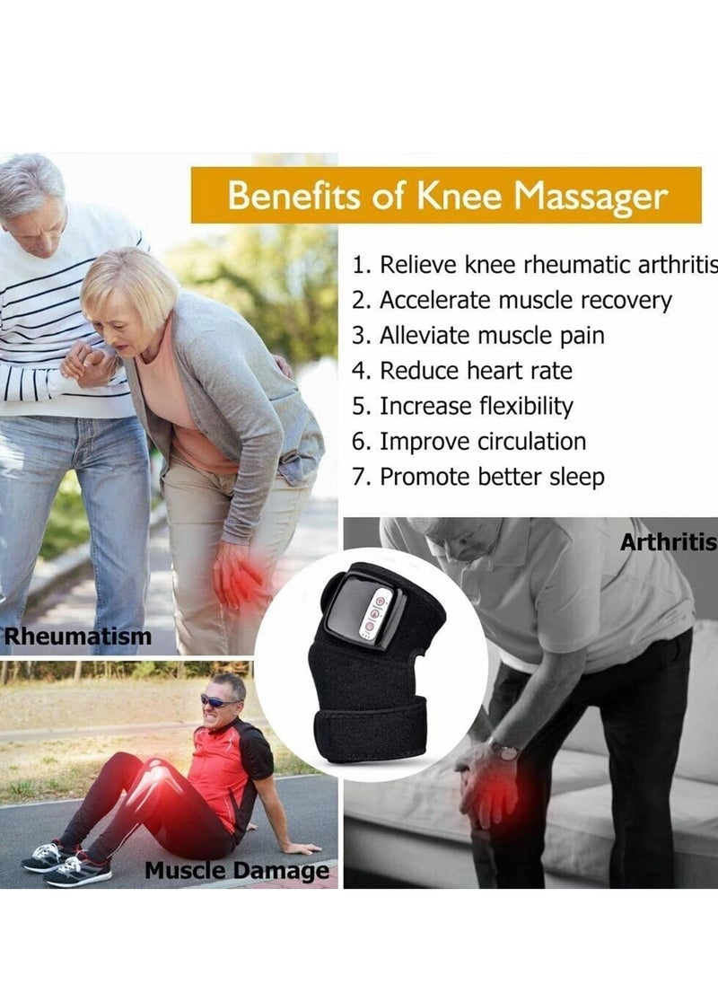 DUNISO - Knee massager heated knee pads, vibration massage and heating modes, heated wrist pads with massager to relieve knee pain, and relaxed knees, elbows, and shoulders to relieve pressure - Image 1