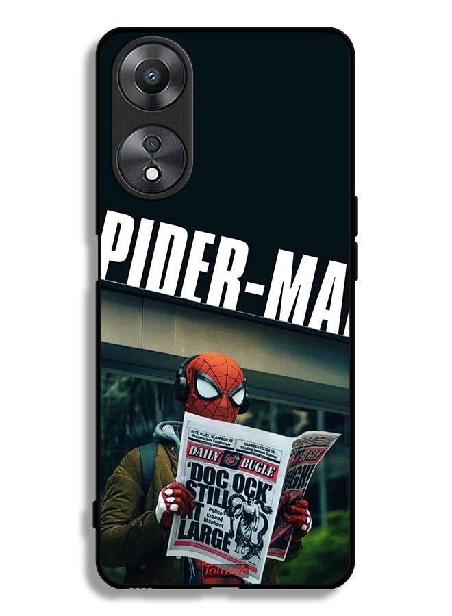 Tolwak Oppo A58 5G Protective Case Cover Spiderman Reading Newspaper - Image 1
