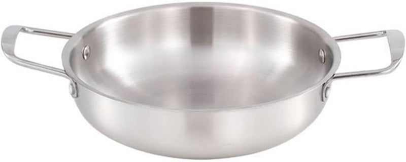 Korean Ramen Cooking Pot with Handle Stainless Steel Fast Heating Convenient Noodle Pot for Soup Small Hot Pot (18cm/7.1in (Original Color)) - Image 1