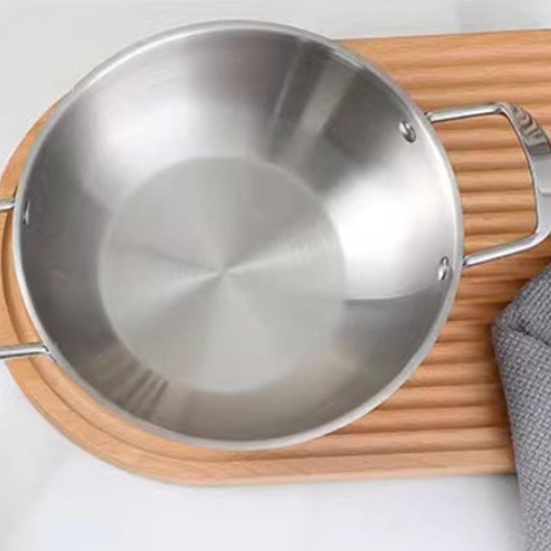 Korean Ramen Cooking Pot with Handle Stainless Steel Fast Heating Convenient Noodle Pot for Soup Small Hot Pot (18cm/7.1in (Original Color)) - Image 3