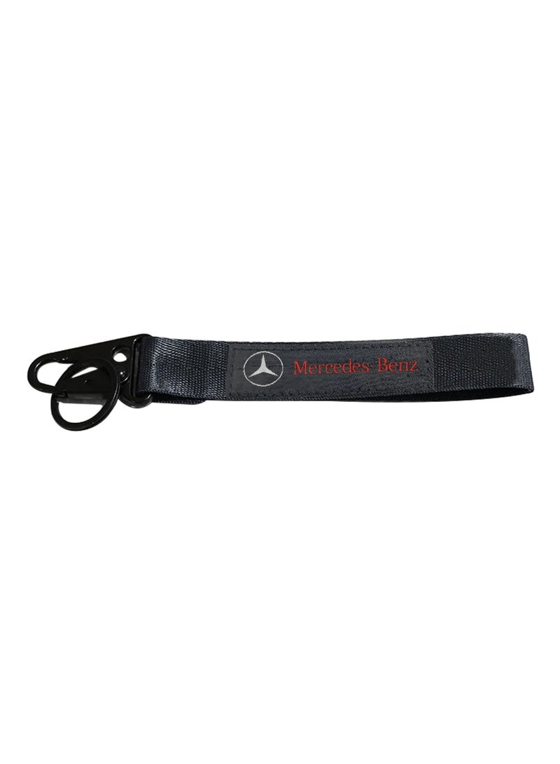 Mercedes-Benz Fabric Keychain with Metal Clip and Loop for Secure Attachment  - Image 4