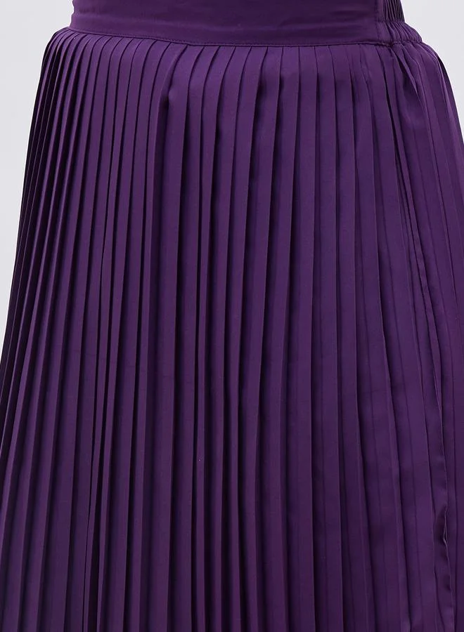 Styli Styli Pleated Midi A-Line Skirt