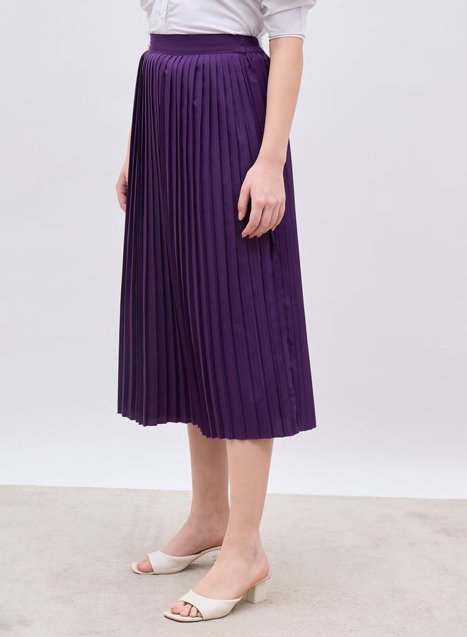 Styli Styli Pleated Midi A-Line Skirt  - Image 3