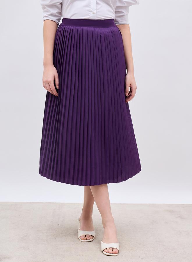 Styli Styli Pleated Midi A-Line Skirt  - Image 2