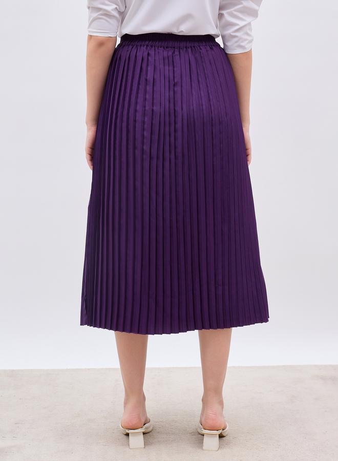 Styli Styli Pleated Midi A-Line Skirt  - Image 5