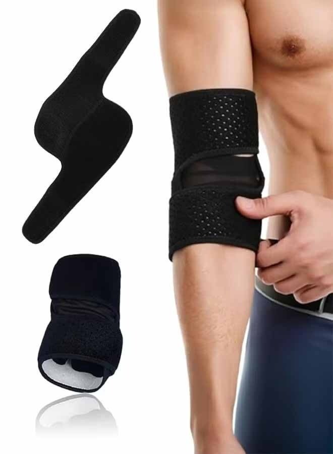 واي جيه دعم المرفق، دعامة المرفق، غطاء المرفق القابل للضبط، زلاقة مرفق التنس، حزام غطاء الذراع، زلاقة لكمة المرفق للألعاب الرياضية - Image 1