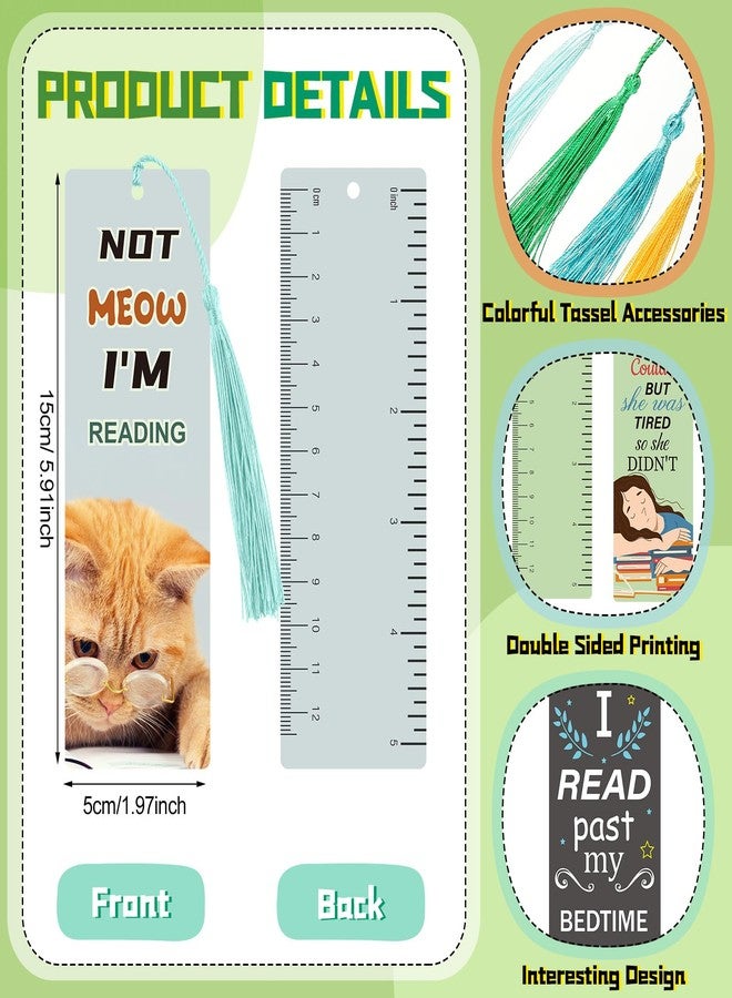 Fuyoooo 36 Sets Funny Bookmarks with Tassel Fun Bookmarks for Adults Can't Touch This Book Marks for Reading Bookworm Bookish Nerd Gifts for Female Friends Women Book Lovers Reading Present - Image 2