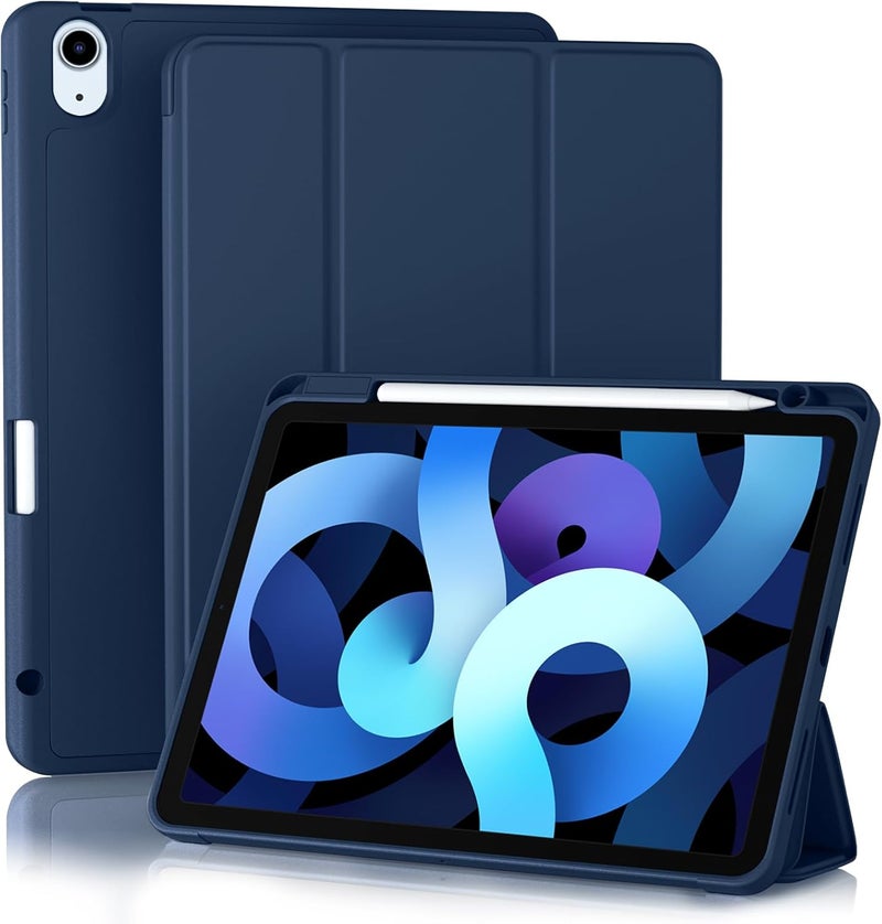 Akkerds Compatible with iPad Air 11 Inch Case 7th/6th Generation (M3/M2) 2025/2024, for iPad Air 5th/4th Generation Case 10.9 Inch 2022/2020 with Pencil Holder[Auto Sleep/Wake], Navyblue - Image 1