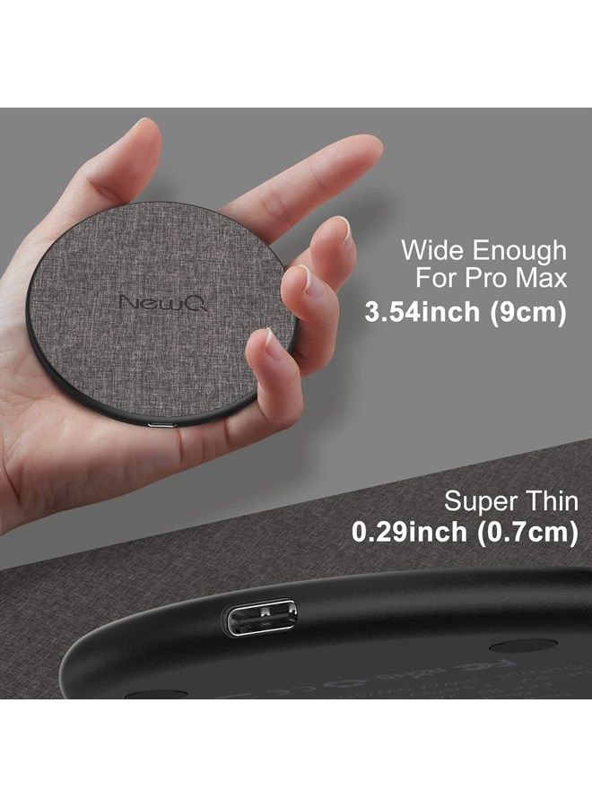Wireless Charger,15W Max Wireless Charging Pad Compatible with iPhone 14/13/13 Pro/13 Mini/13 Pro Max/SE 2022/12/SE 2020/11/X/8,Samsung Galaxy S22/S21/S20/S10,AirPods Pro(Black 2 Packs)