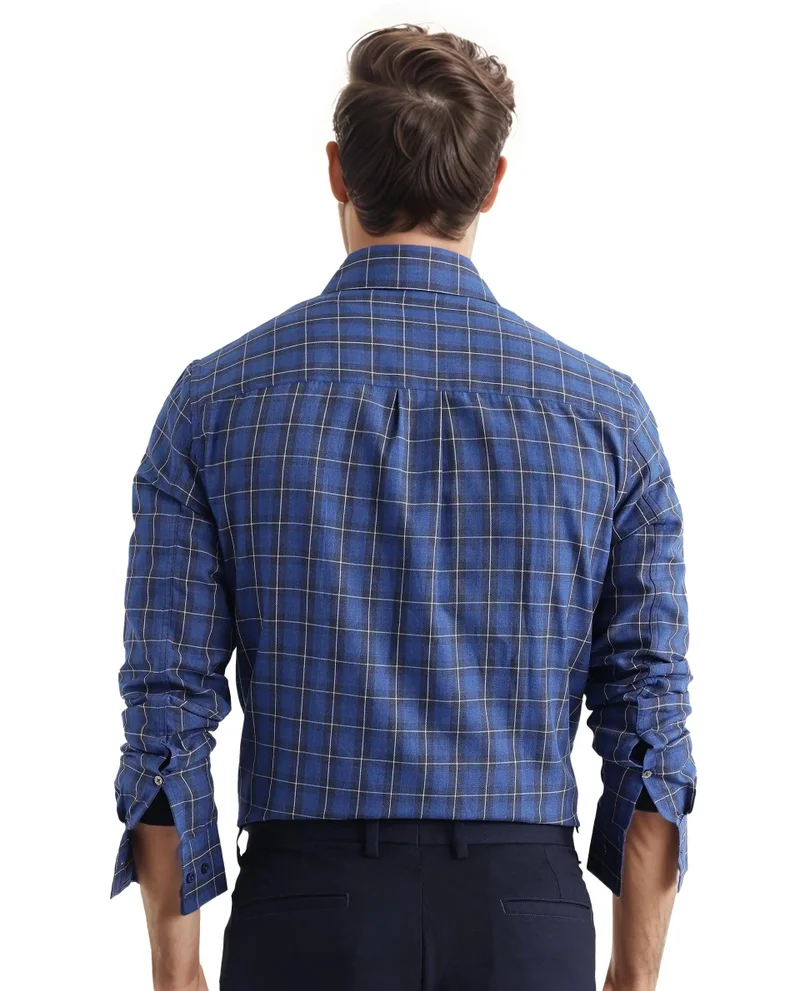 Rare Rabbit Men's Regular Fit Checks Shirt