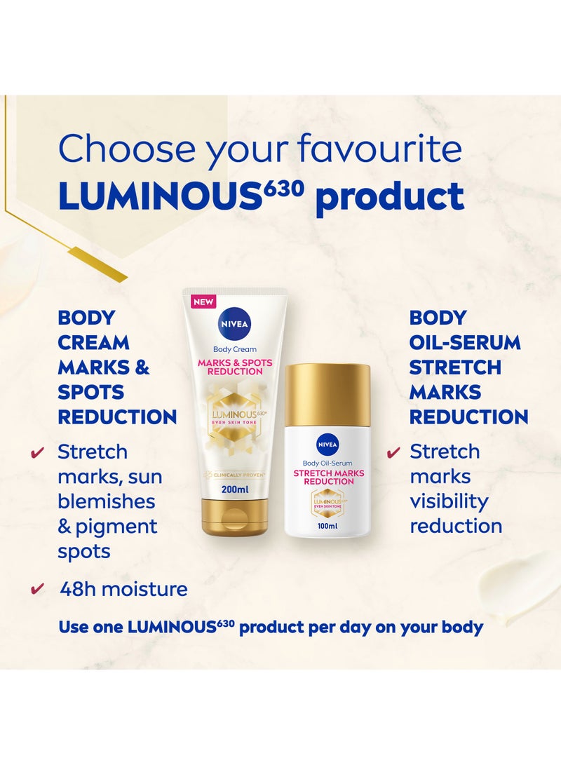 Nivea Luminous 630 Body Oil Serum Stretch Marks Reduction 100ml - Image 3