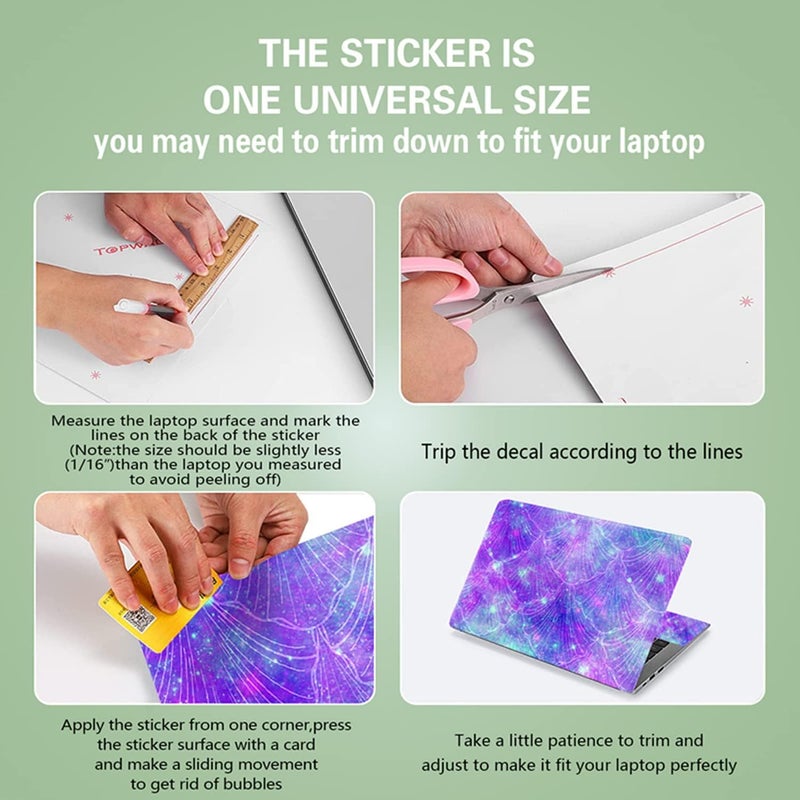 ICOLOR 11.6 12.1 13 13.3 14 15 15.4 15.6 inches Netbook Laptop Skin Sticker Reusable Protector Cover Case for 11.6 to 15.6 Inch Apple Acer Leonovo Sony Asus Toshiba Hp Samsung Dell - Image 3