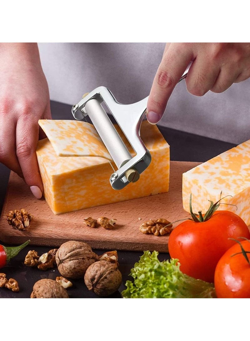SYOSI 2 Pieces of Stainless Steel Cheese Spatula and 1 Piece of Cheese Planer Slicer Special Knife for Household Cheese Flat Cheese Slicer for Soft Semi Hard and Hard Cheese Perfect Cooking Tool  - Image 2