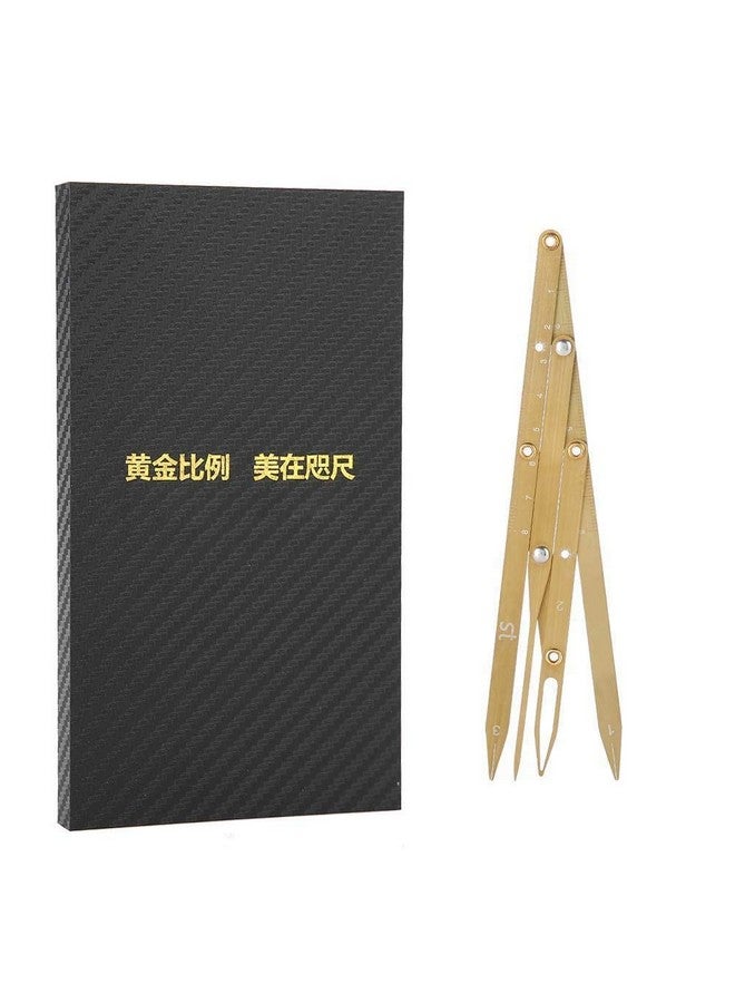 Sonew Eyebrow Measurement Sliding Eyebrow Ruler Stainless Steel Durable Eyebrow Make Up Tool Eyebrow Shaping(Gold) - Image 1