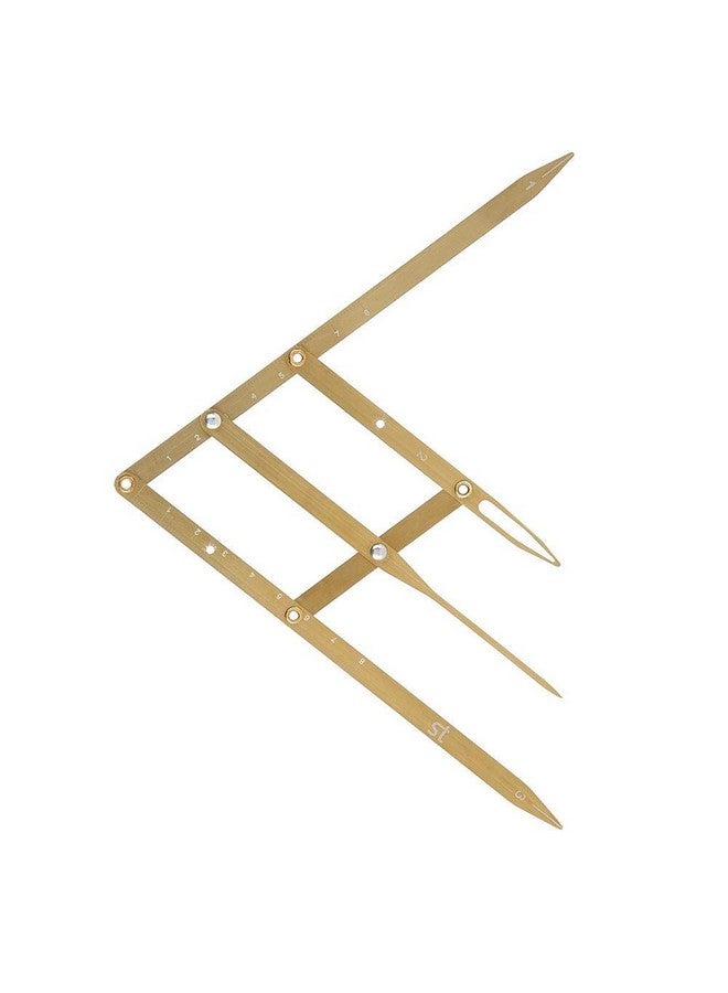 Sonew Eyebrow Measurement Sliding Eyebrow Ruler Stainless Steel Durable Eyebrow Make Up Tool Eyebrow Shaping(Gold) - Image 4