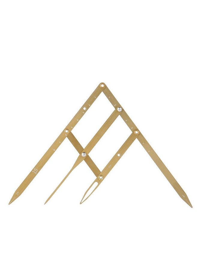 Sonew Eyebrow Measurement Sliding Eyebrow Ruler Stainless Steel Durable Eyebrow Make Up Tool Eyebrow Shaping(Gold) - Image 3