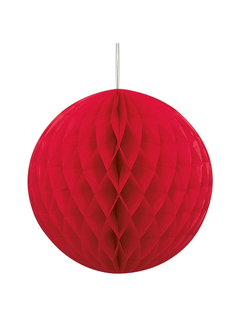 Unique Honeycomb Red Paper 20cm Ball Hanging Decoration