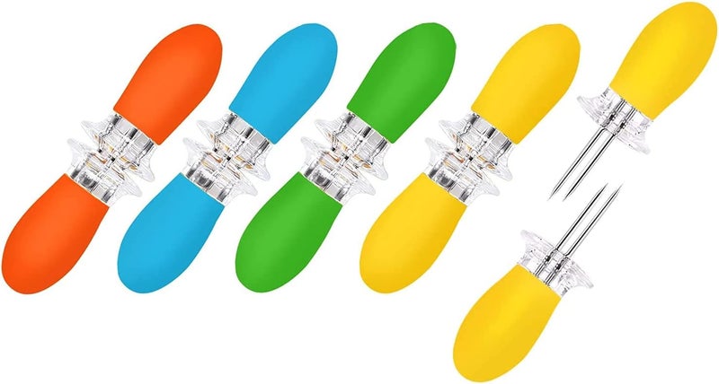 Augsun Corn Holders, 10Pcs/5 Pairs Corn Cob Holders Stainless Steel Corn on The Cob Holders BBQ Fork Skewers for Home Cooking Parties Camping - Image 1