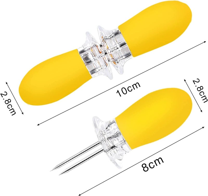 Augsun Corn Holders, 10Pcs/5 Pairs Corn Cob Holders Stainless Steel Corn on The Cob Holders BBQ Fork Skewers for Home Cooking Parties Camping - Image 3