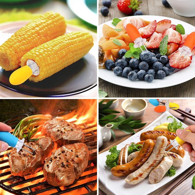 Augsun Corn Holders, 10Pcs/5 Pairs Corn Cob Holders Stainless Steel Corn on The Cob Holders BBQ Fork Skewers for Home Cooking Parties Camping - Image 2
