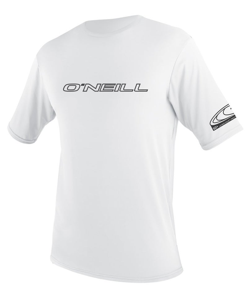 O'NEILL ONeill UV 50 Sun Protection Mens Basic Skins Short Sleeve Tee Sun Shirt Rash Guard White Medium - Image 2