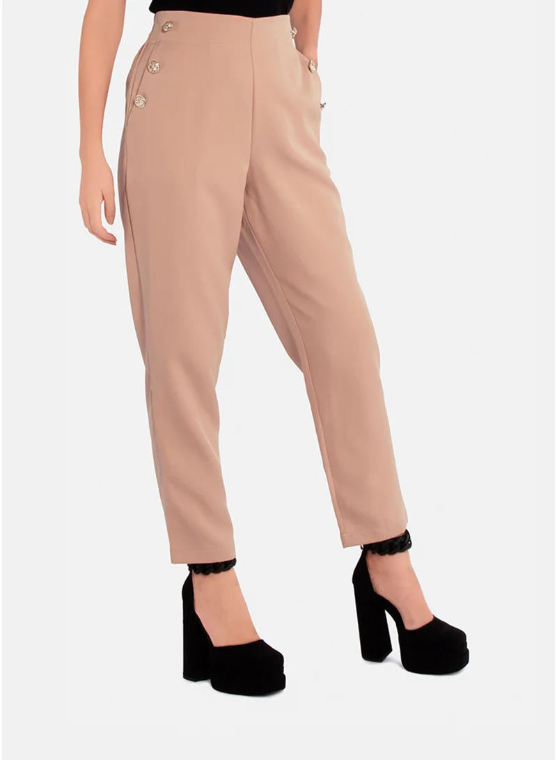 London Rag  London Rag Peach semi casual straight pants for Women | Best Price UAE