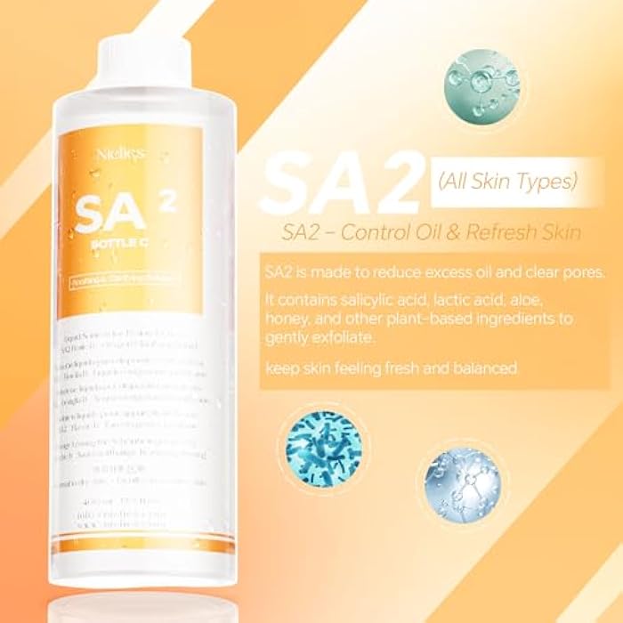 Nielies Professional Hydro Peeling Solution for Hydrodermabrasion Machines – Bubble Solution for All Skin Types SA2– Deep Cleansing, Hydration, and Anti-Aging - Image 3