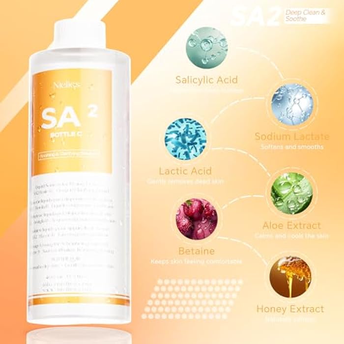 Nielies Professional Hydro Peeling Solution for Hydrodermabrasion Machines – Bubble Solution for All Skin Types SA2– Deep Cleansing, Hydration, and Anti-Aging - Image 2