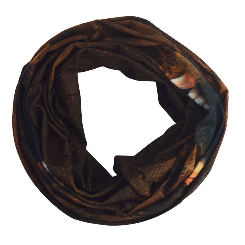 Obacle Animal Half Face Mask Sun Dust Wind Protection Durable Breathable Seamless Face Mask for Men Women Thin Neck Gaiter for Outdoor Sports (Bear Open Mouth Brown) - Image 4