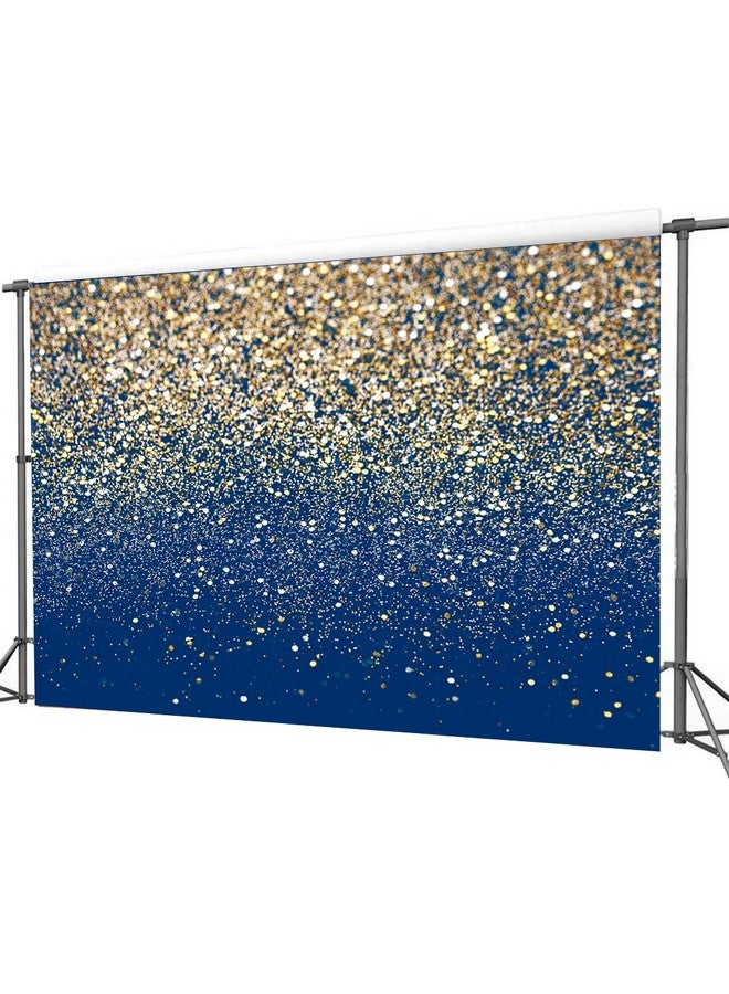 CYLYH 10X8Ft Blue And Gold Backdrop Golden Spots Backdrop Vinyl Photography Backdrop Vintage Astract Background For Family Birthday Party Newborn Studio Props D595 - Image 5