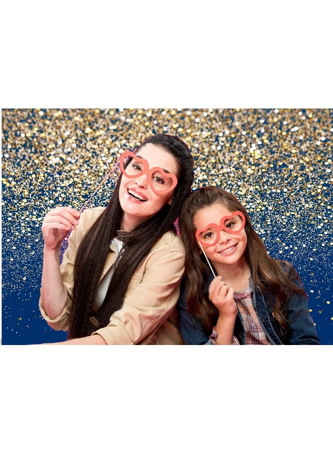 CYLYH 10X8Ft Blue And Gold Backdrop Golden Spots Backdrop Vinyl Photography Backdrop Vintage Astract Background For Family Birthday Party Newborn Studio Props D595 - Image 2