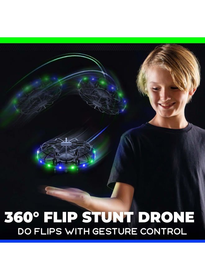 Force1 Scoot LED Hand Operated Drone for Kids or Adults - Hands Free Motion Sensor Mini Drones, Easy Indoor Flying Orb Ball Small UFO Toy for Boys and Girls (Green/Blue) - Image 4