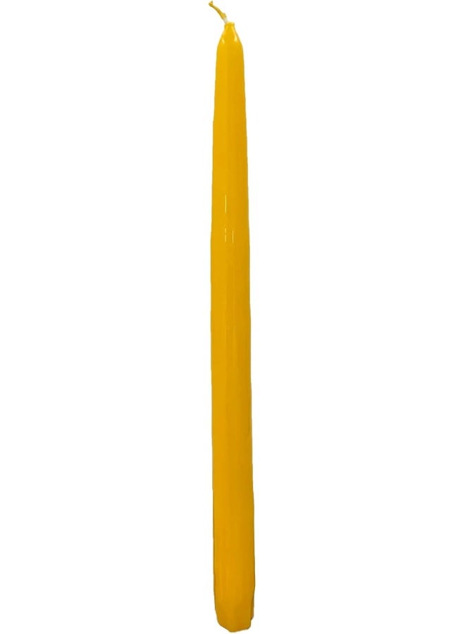 D'light Online Dlight Online Elegant Unscented Daffodil 12 Yellow Taper Candles Premium Quality HandDipped Tapered Candles Dripless and Smokeless  Set of 12 Individually Wrapped 12 Inch Daffodil - Image 5