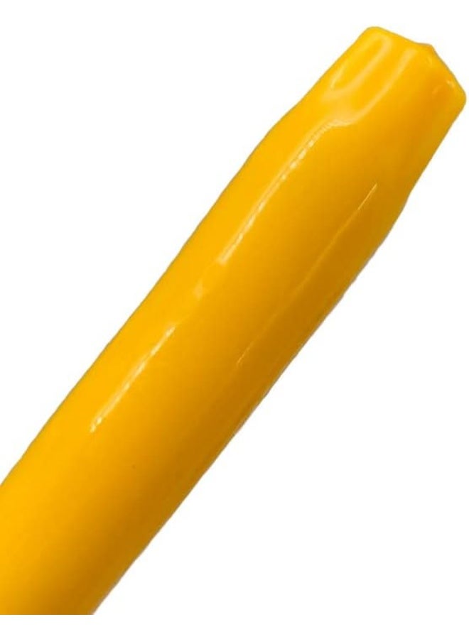 D'light Online Dlight Online Elegant Unscented Daffodil 12 Yellow Taper Candles Premium Quality HandDipped Tapered Candles Dripless and Smokeless  Set of 12 Individually Wrapped 12 Inch Daffodil - Image 2